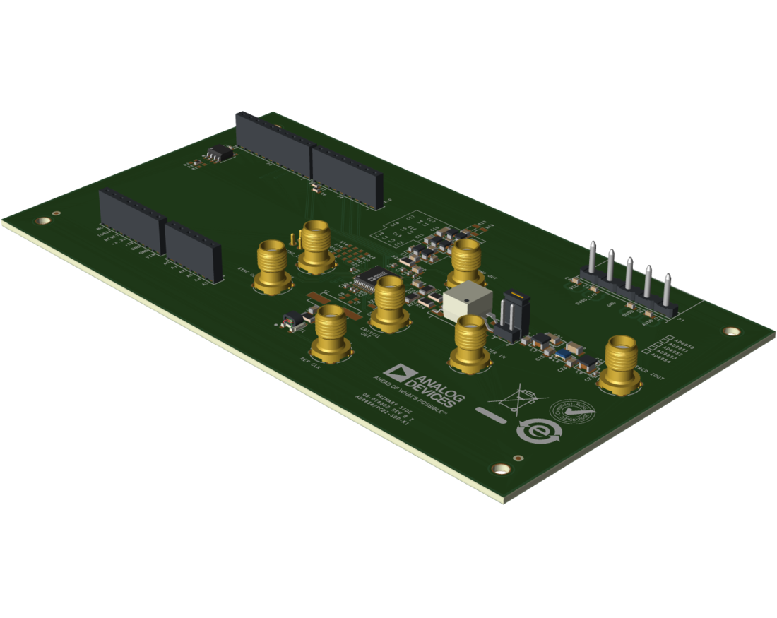 EVAL-AD9954 Evaluation Board Angle View