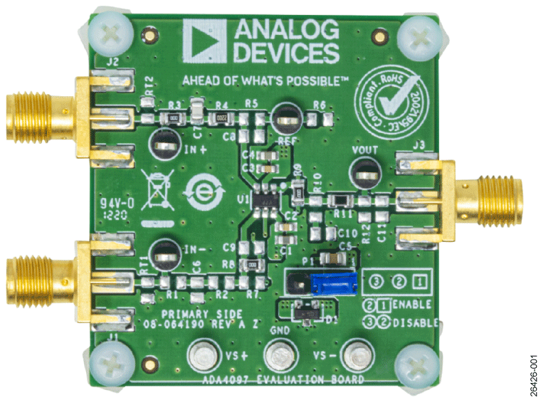 EVAL-ADA4097-1HUJZ Evaluation Board - Top View