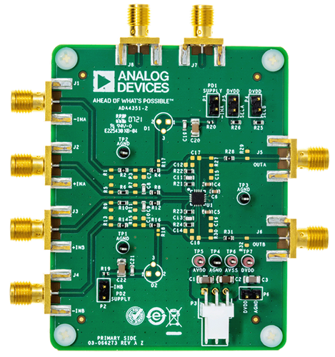 EVAL-ADA4351-2 Evaluation Board - Top View