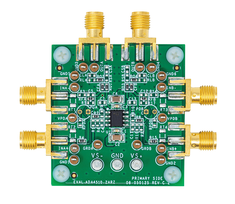 EVAL-ADA4510-2ARZ Evaluation Board - Top View