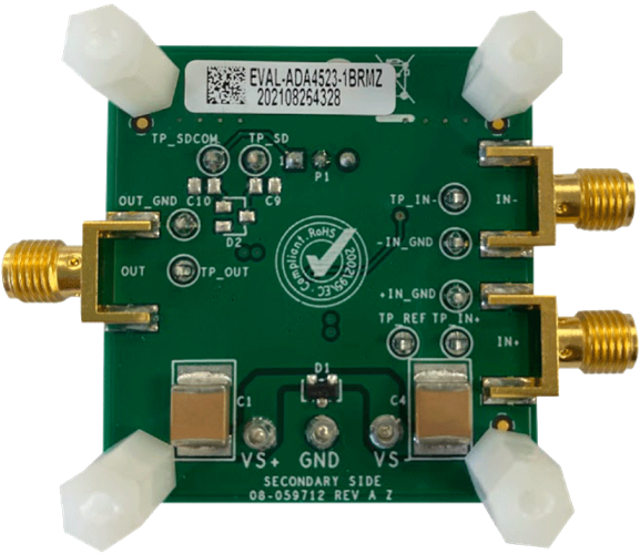 EVAL-ADA4523-1BRMZ Evaluation Board - Bottom View