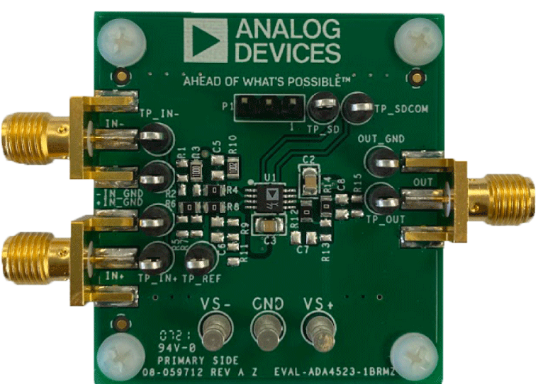 EVAL-ADA4523-1BRMZ Evaluation Board - Top View