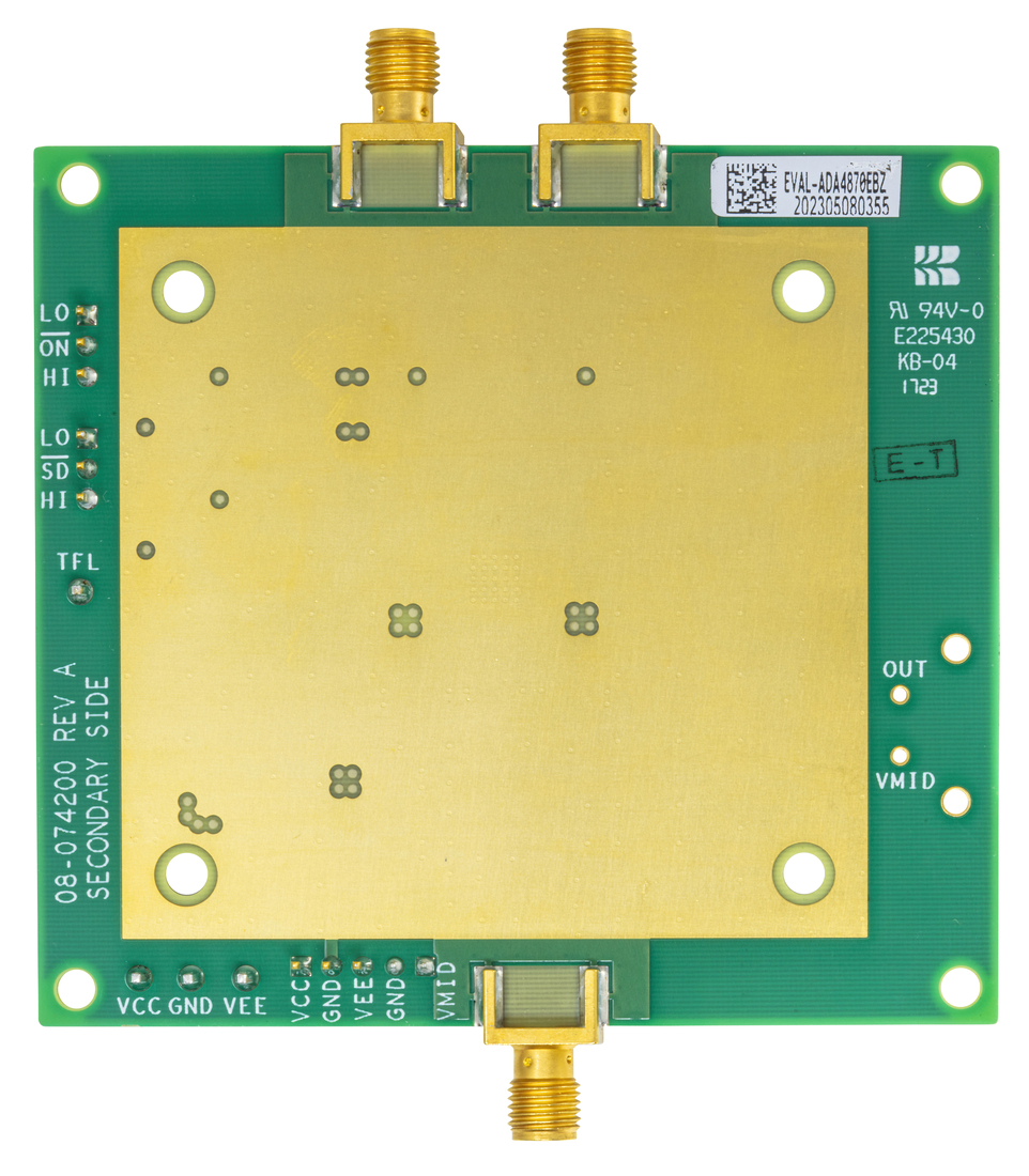 EVAL-ADA4870-EBZ Board Photo Bottom View