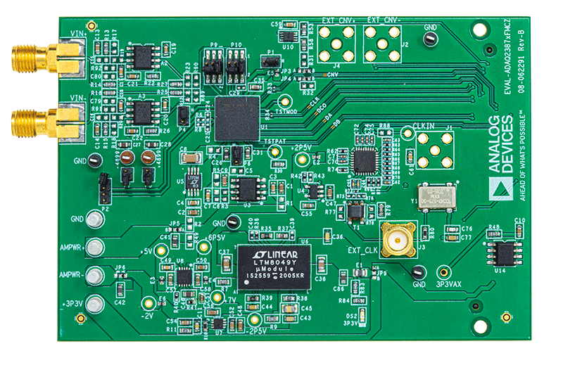 ADAQ2387x Evaluation Board - Top View
