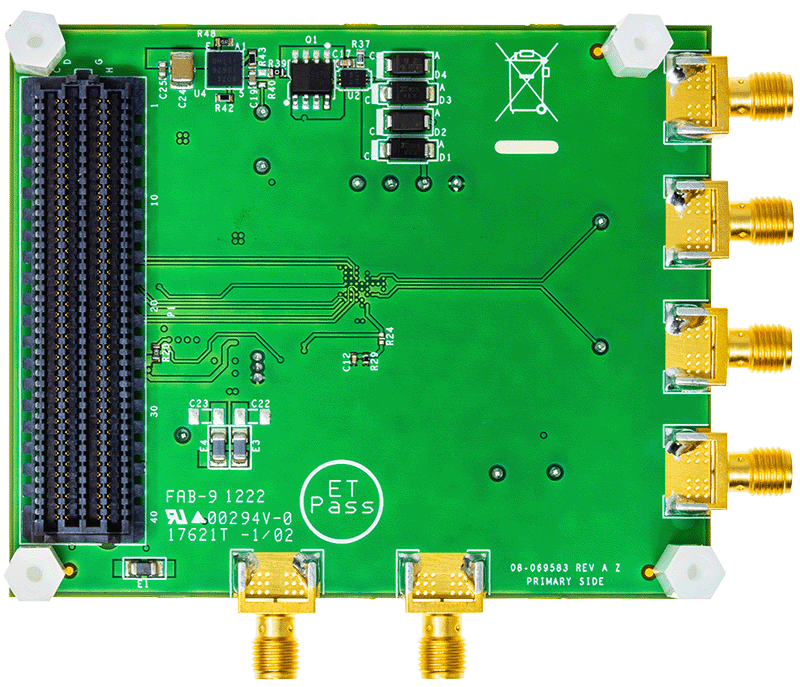 EVAL-ADAQ8092-FMCZ Evaluation Board - Bottom View