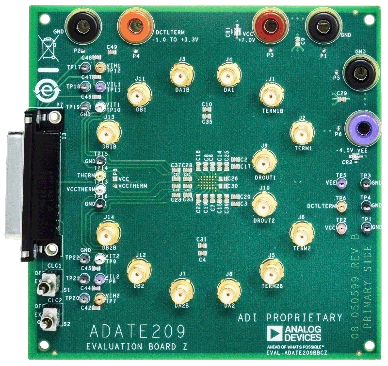 EVAL-ADATE209BBCZ Evaluation Board - Top View