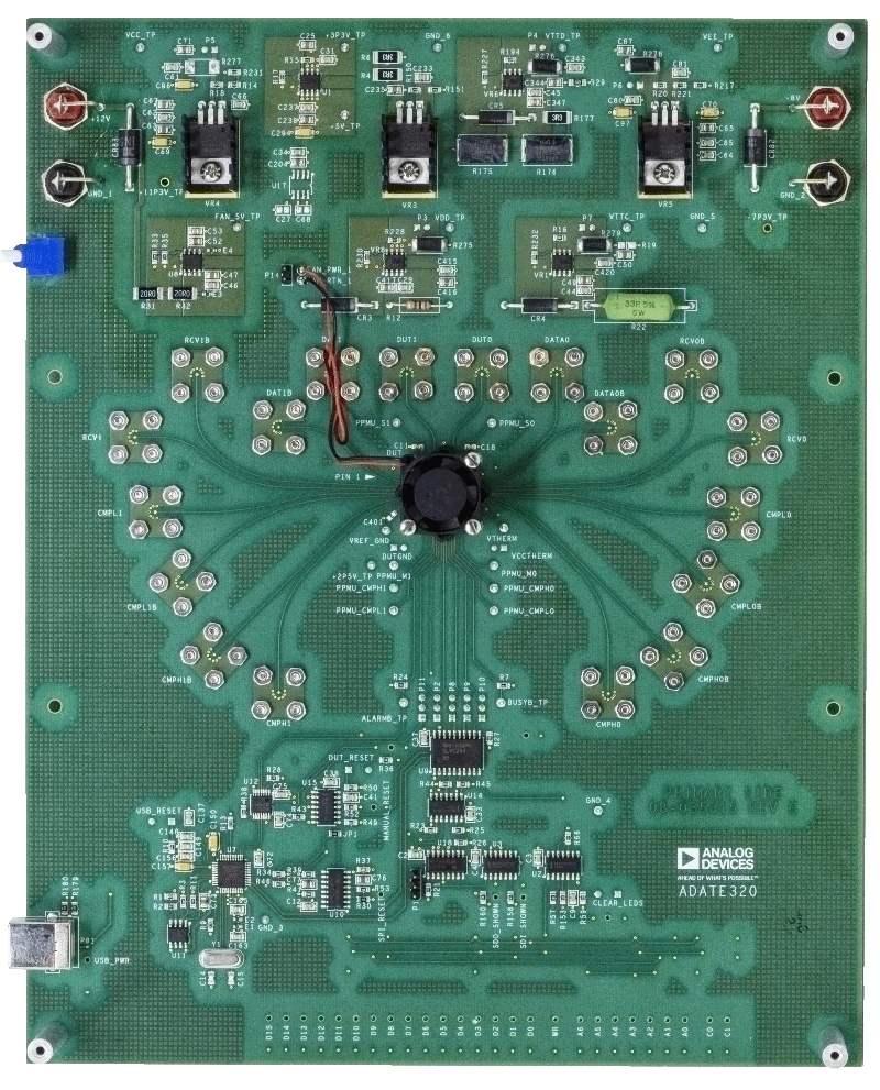 EVAL-ADATE320EBZ Evaluation Board - Bottom View