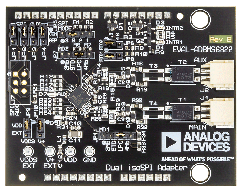 EVAL-ADBMS6822 Board Photo Top View