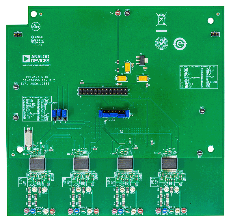 EVAL-ADE9113 Board Photo Top View