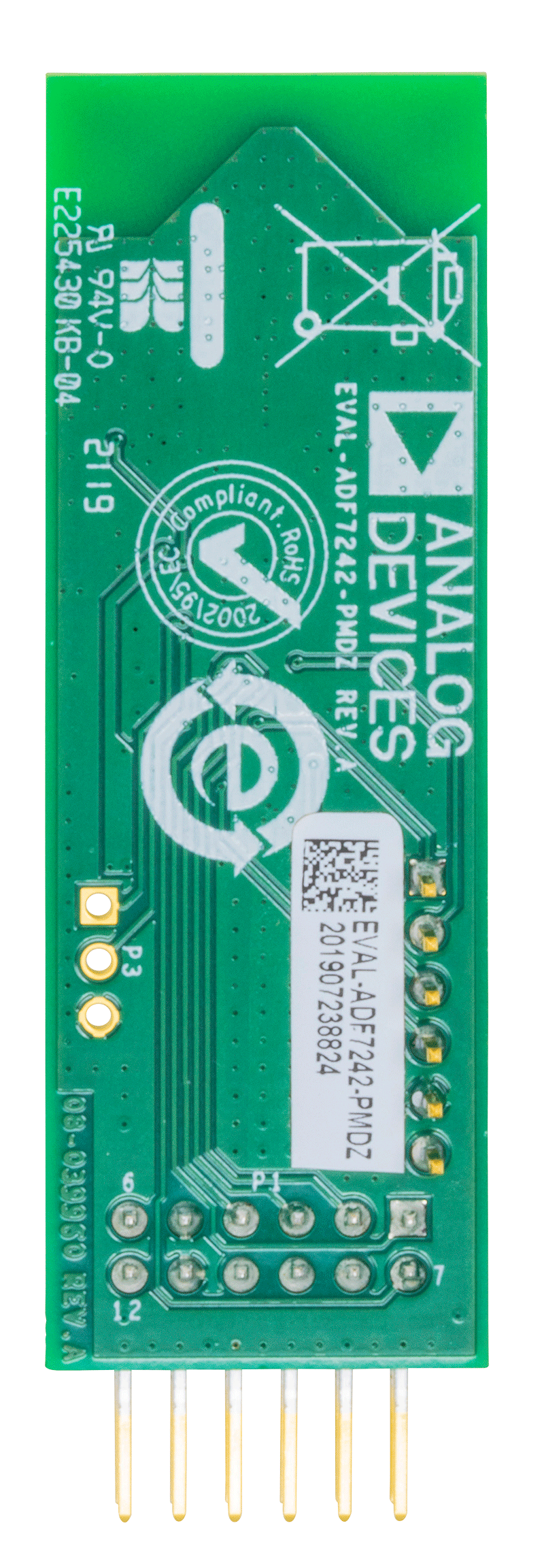 EVAL-ADF7242-PMDZ Evaluation Board - Bottom View