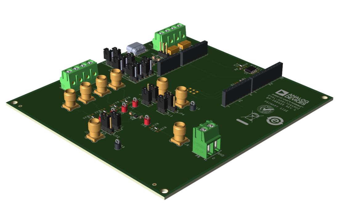 EVAL-ADG1704 Evaluation Board Photo Angle View