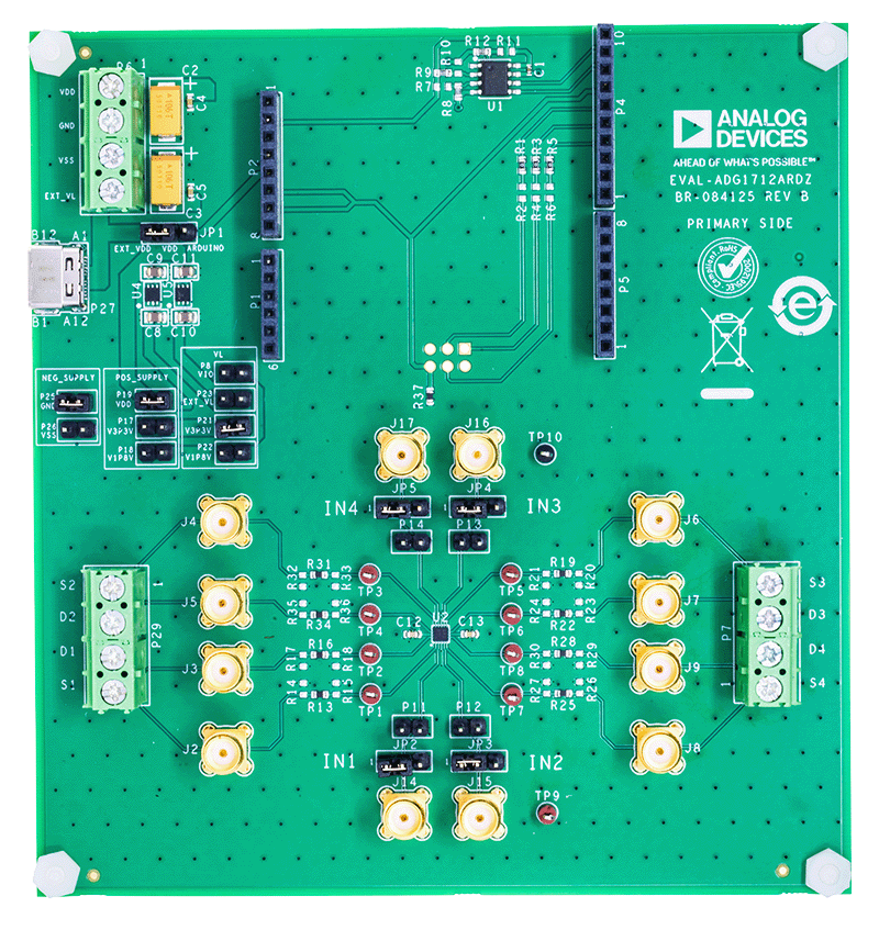 EVAL-ADG1712 Board Photo Top View