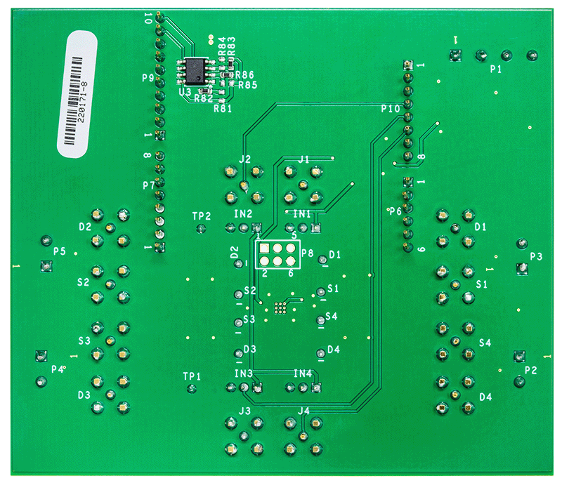 EVAL-ADG6412EBZ Evaluation Board - Bottom View