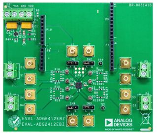 EVAL-ADG6412EBZ Evaluation Board - Top View