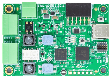 EVAL-ADIN2111D1Z Board Photo Top View