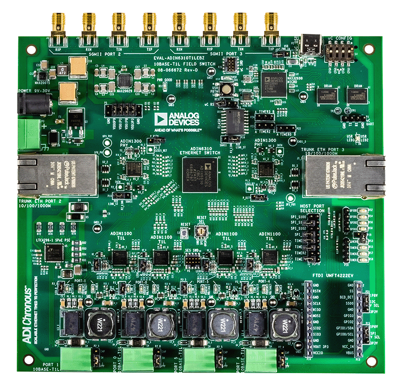 EVAL-ADIN6310T1LEBZ Evaluation Board Photo Top View