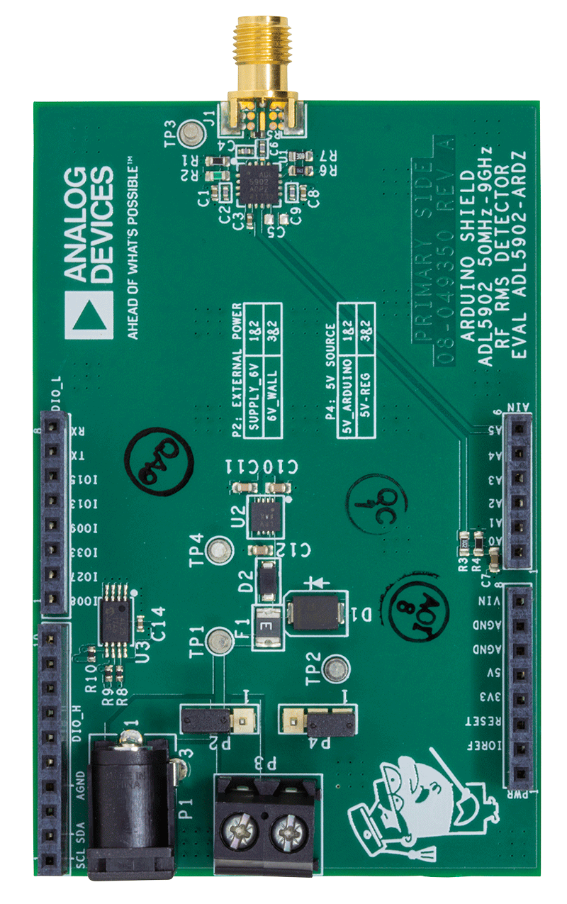 EVAL-ADL5902-ARDZ Evaluation Board - Top View