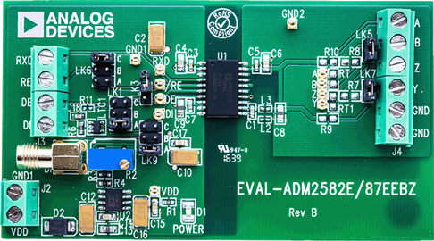 ADM2582E Evaluation Board - Top View
