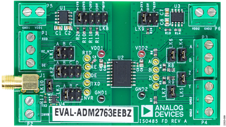 EVAL-ADM2763EEBZ Functional Block Diagram