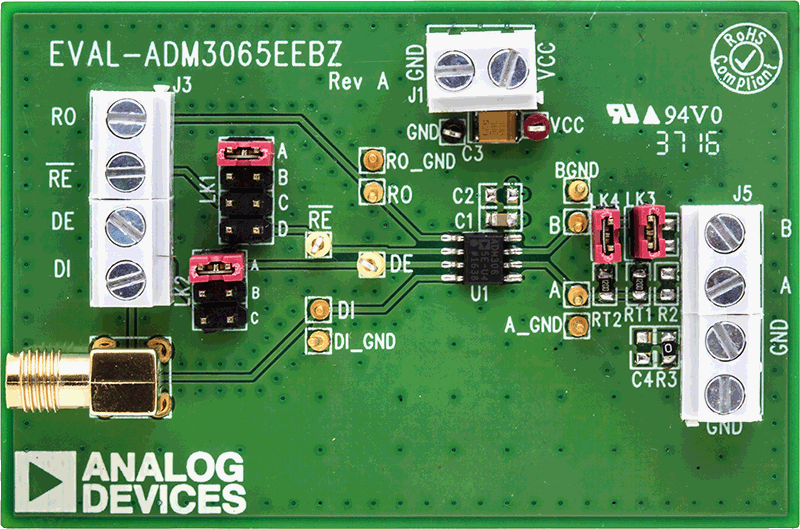 ADM3065E Evaluation Board - Top View