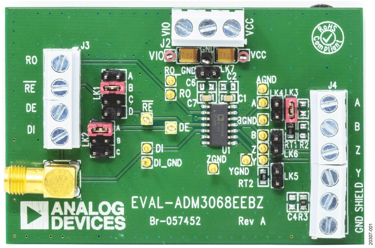 ADM3068E Evaluation Board - Top View