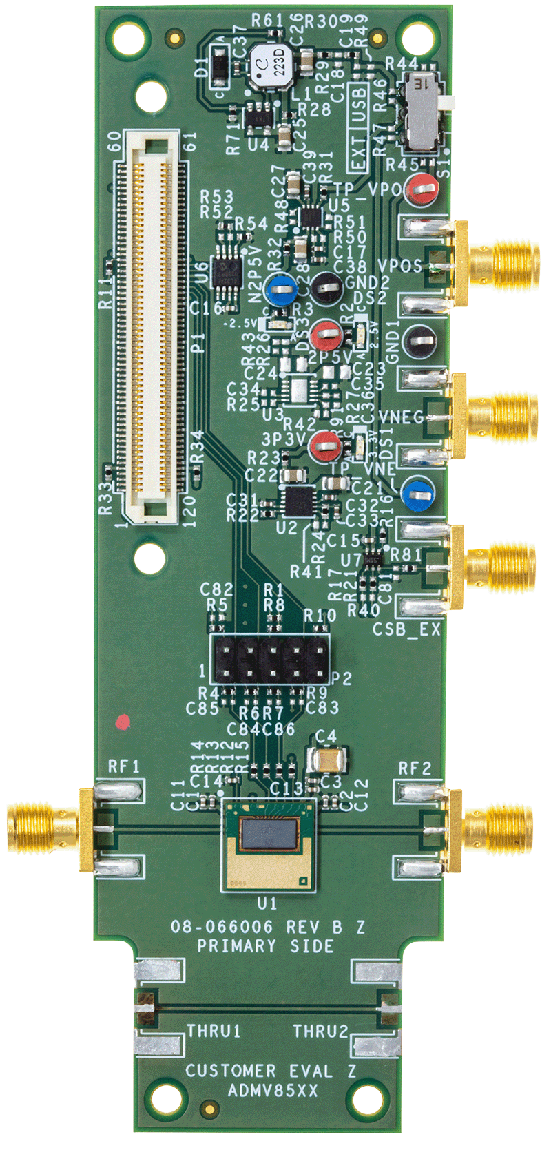 ADMV8513 Evaluation Board - Top