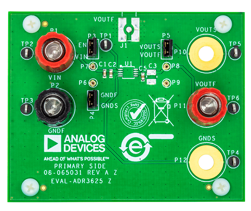 ADR3625 Evaluation Board - Top View