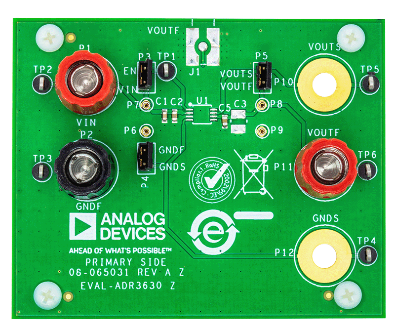 EVAL-ADR3630 Evaluation Board - Top View