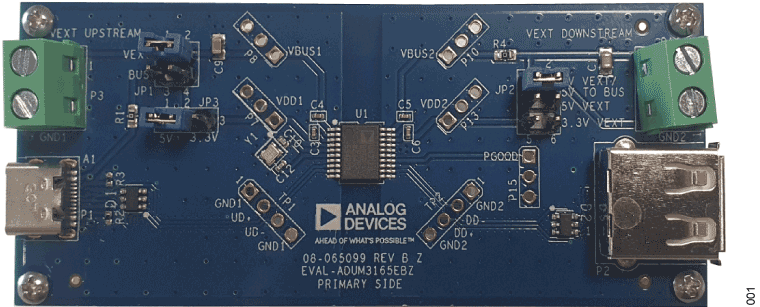 EVAL-ADuM3165EBZ Evaluation Board - Top View