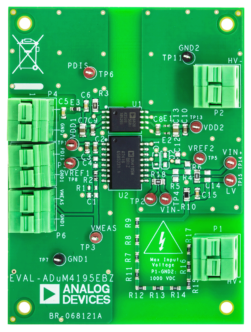EVAL-ADUM4195 Evaluation Board Photo Top View