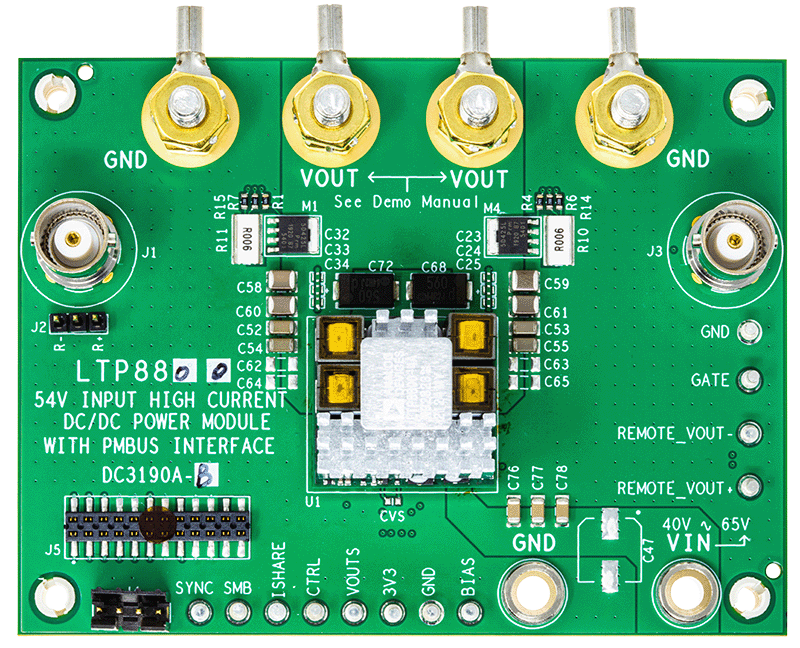 DC3190A-B Evaluation Board - Top View