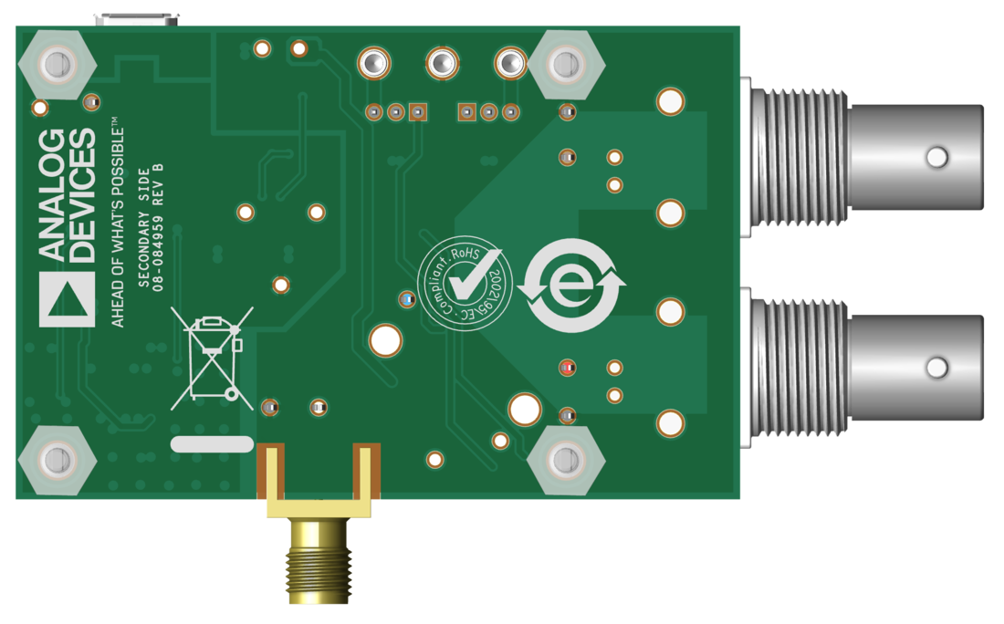 EVAL-INAMP-RMZ Evaluation Board Bottom View