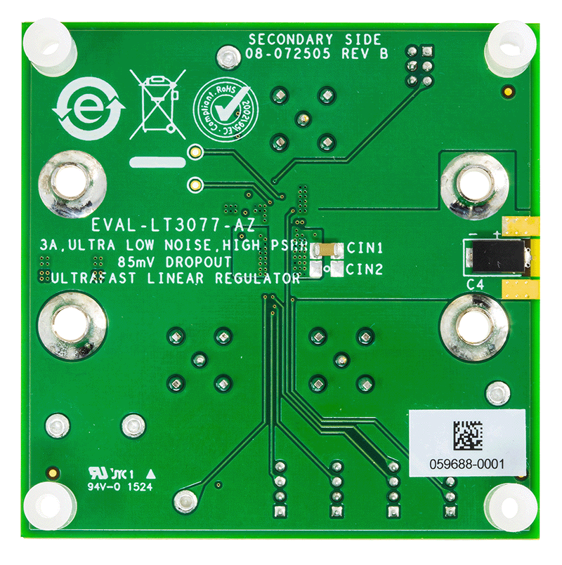 EVAL-LT3077 Board Photo Bottom View