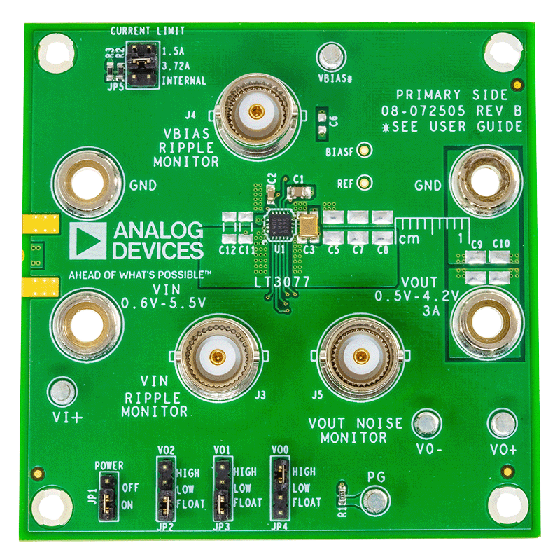 EVAL-LT3077 Board Photo Top View