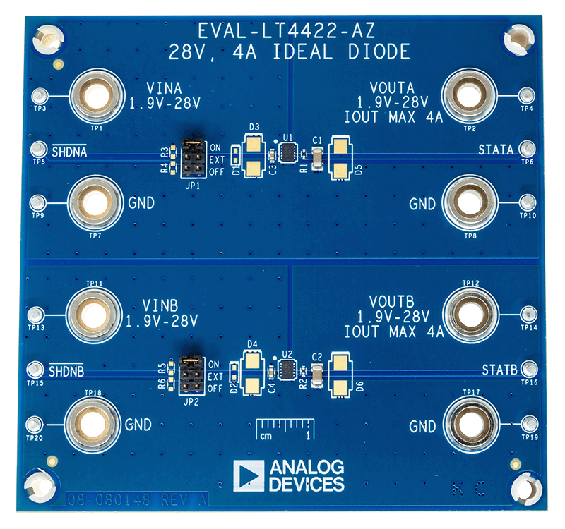 EVAL-LT4422-AZ Board Photo Top View