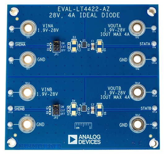 EVAL-LT4422-AZ Board Photo Top View