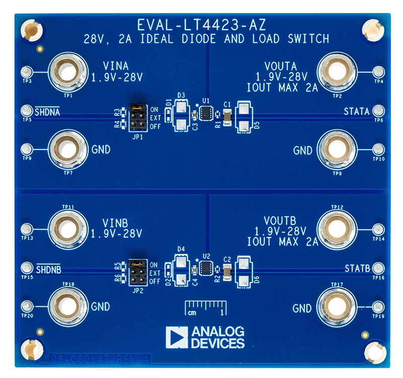 EVAL-LT4423-AZ Board Photo Top View