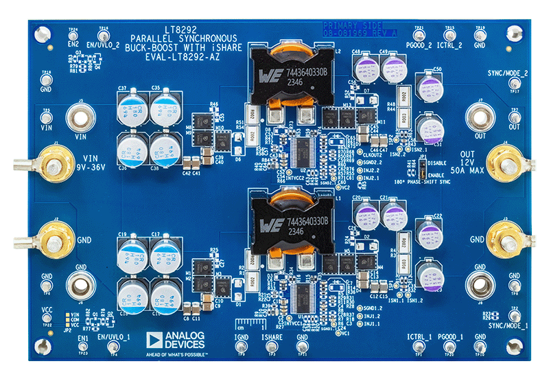 EVAL-LT8292-AZ Board Photo Top View
