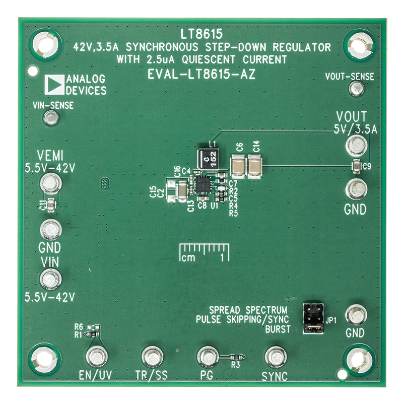 EVAL-LT8615-AZ Board Photo Top View