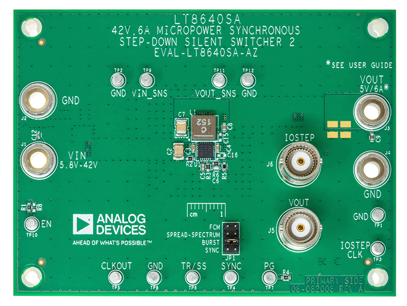 EVAL-LT8640SA-AZ Board Photo Top View