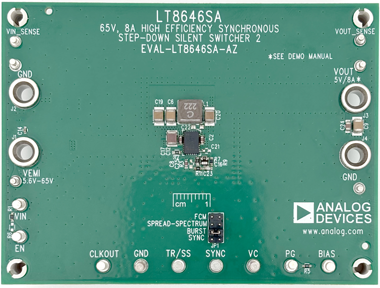 EVAL-LT8646SA-AZ Board Photo Top View