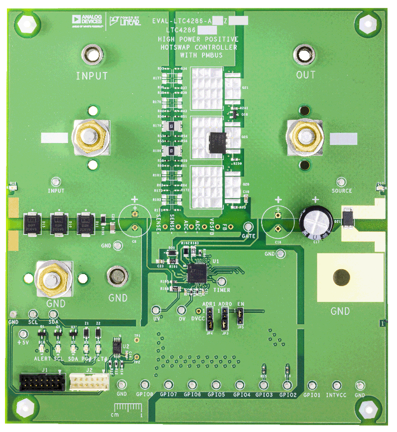 EVAL-LTC4286 Evaluation Board - Top View