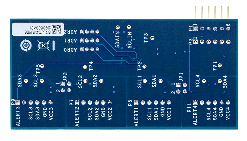 EVAL-LTC4306-PMDZ Evaluation Board - Bottom View