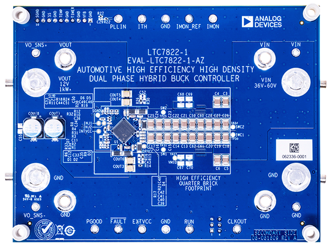 EVAL-LTC7822-1-AZ Board Photo Bottom View