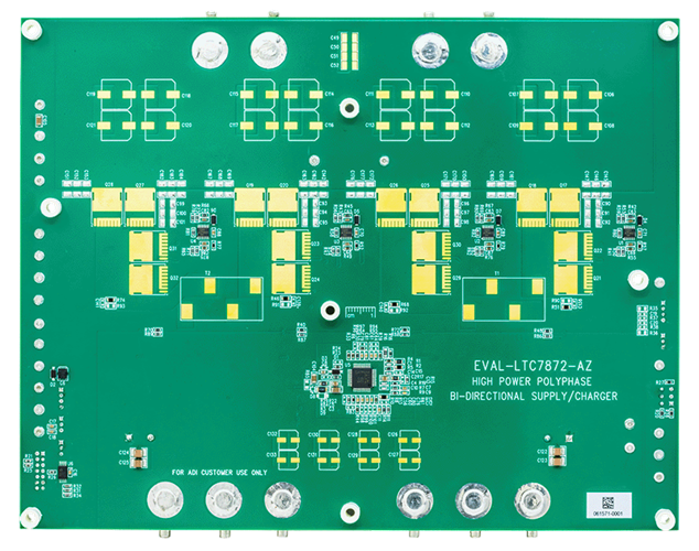 EVAL-LTC7872-AZ Board Photo Bottom View
