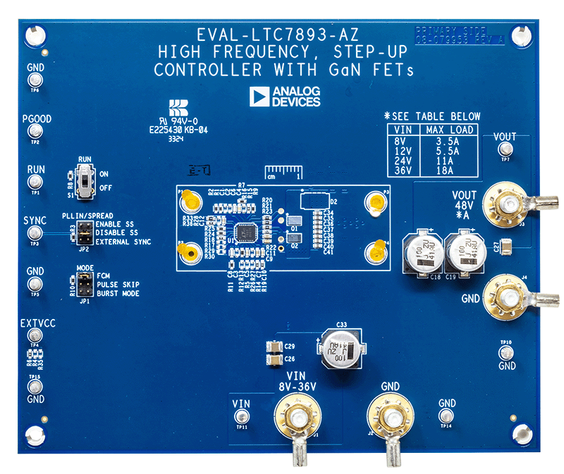 EVAL-LTC7893-AZ Board Photo Top View
