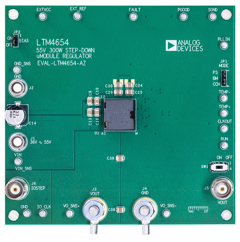 EVAL-LTM4654-AZ Board Photo Top View