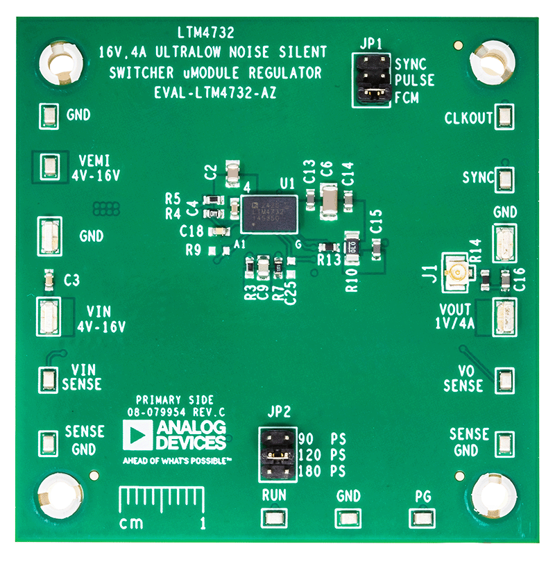 EVAL-LTM4732-AZ Evaluation Board Top View