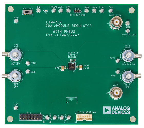 EVAL-LTM4739-AZ Board Photo Top View