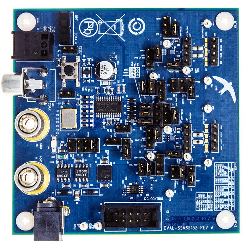 EVAL-SSM6515Z Evaluation Board - Top View